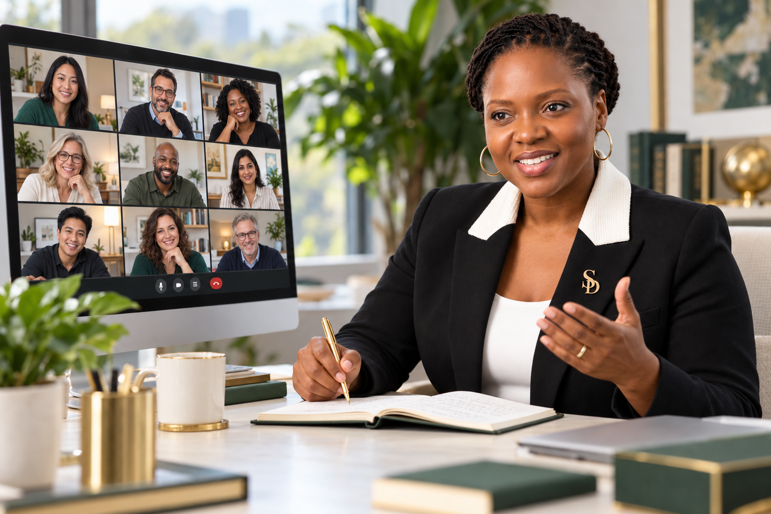 Cecilia leads a live leadership masterclass