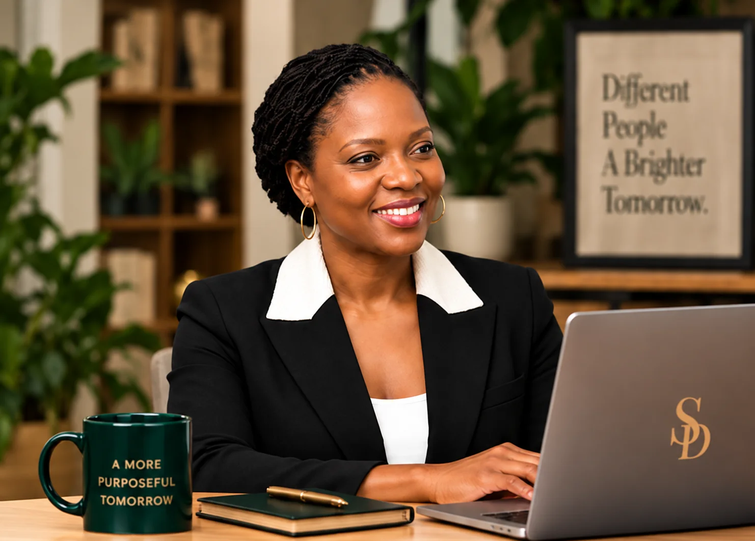 Studio Destinée founder at her desk