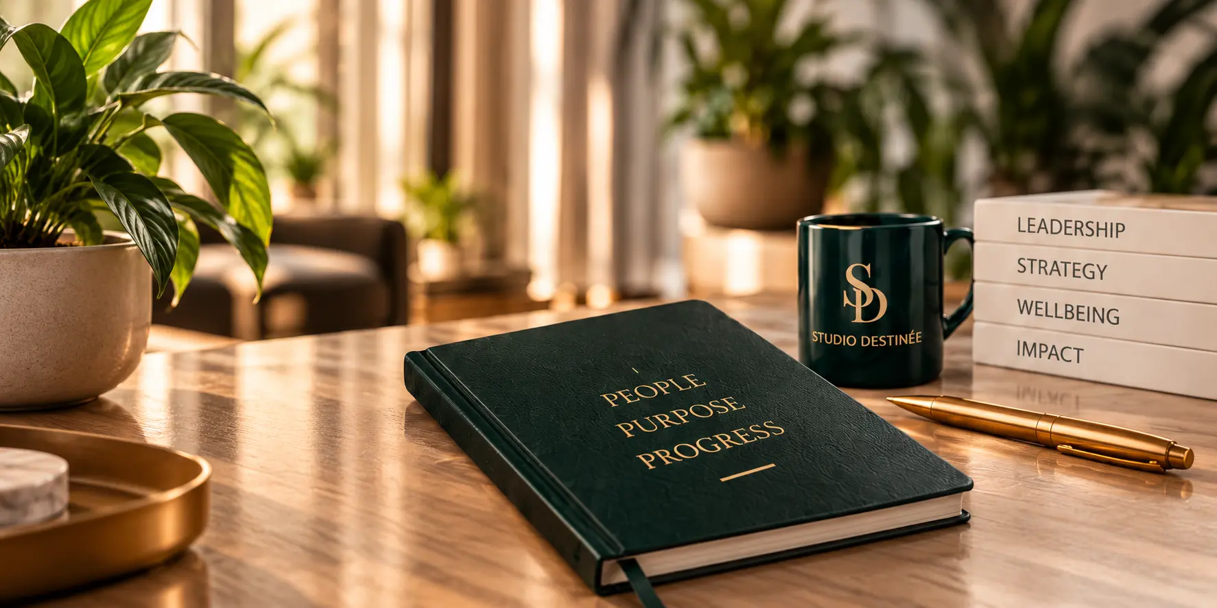 Carnet People Purpose Progress et tasse Studio Destinée
